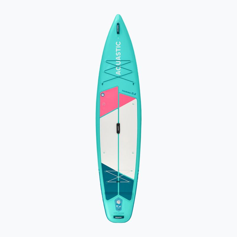 Set Board SUP aufblasbar AQUASTIC Touring 11'6" grün 3