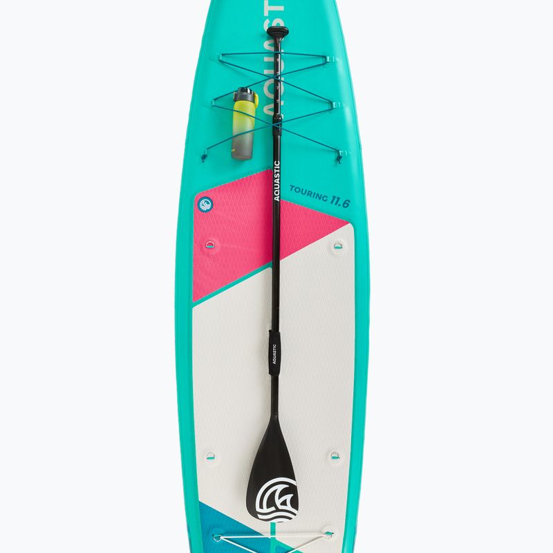 Set Board SUP aufblasbar AQUASTIC Touring 11'6" grün 15
