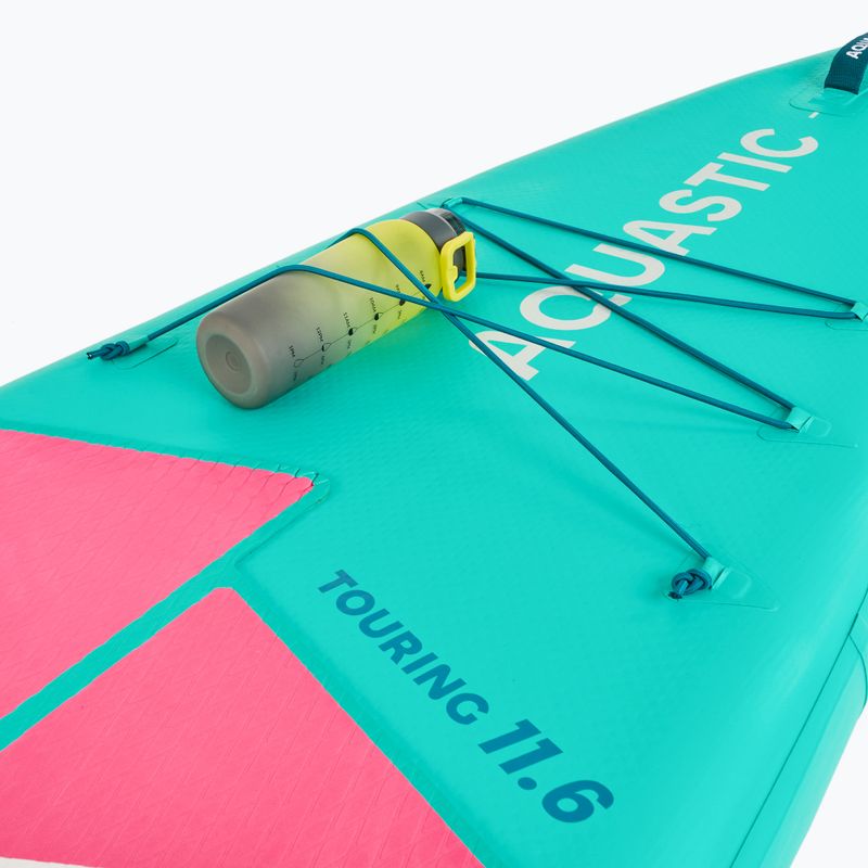 Set Board SUP aufblasbar AQUASTIC Touring 11'6" grün 16