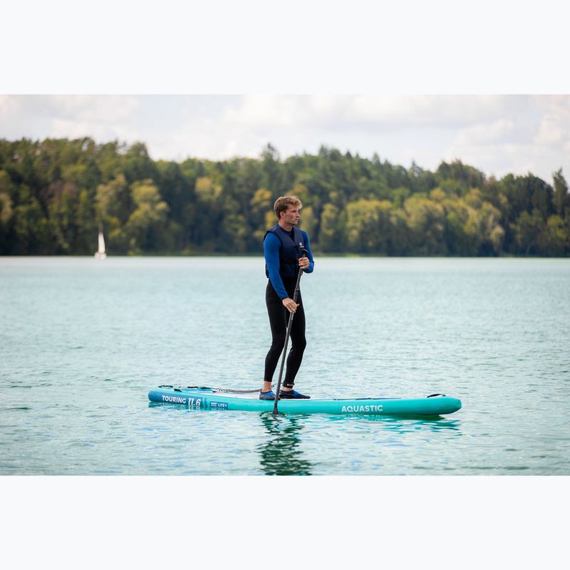 Set Board SUP aufblasbar AQUASTIC Touring 11'6" grün 22