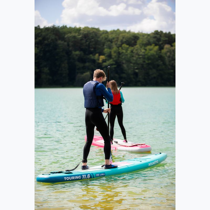 Set Board SUP aufblasbar AQUASTIC Touring 11'6" grün 23