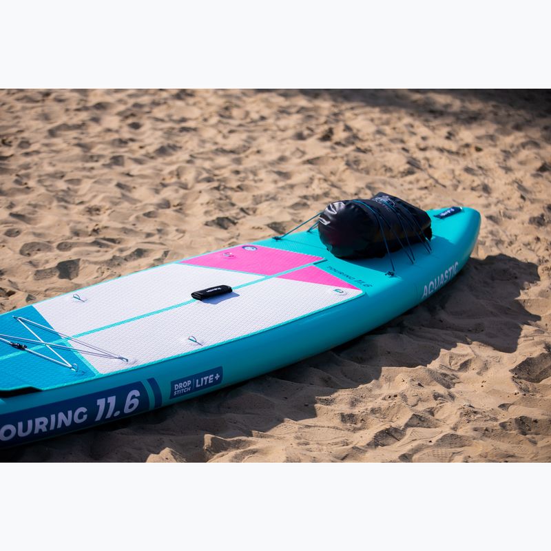 Set Board SUP aufblasbar AQUASTIC Touring 11'6" grün 25