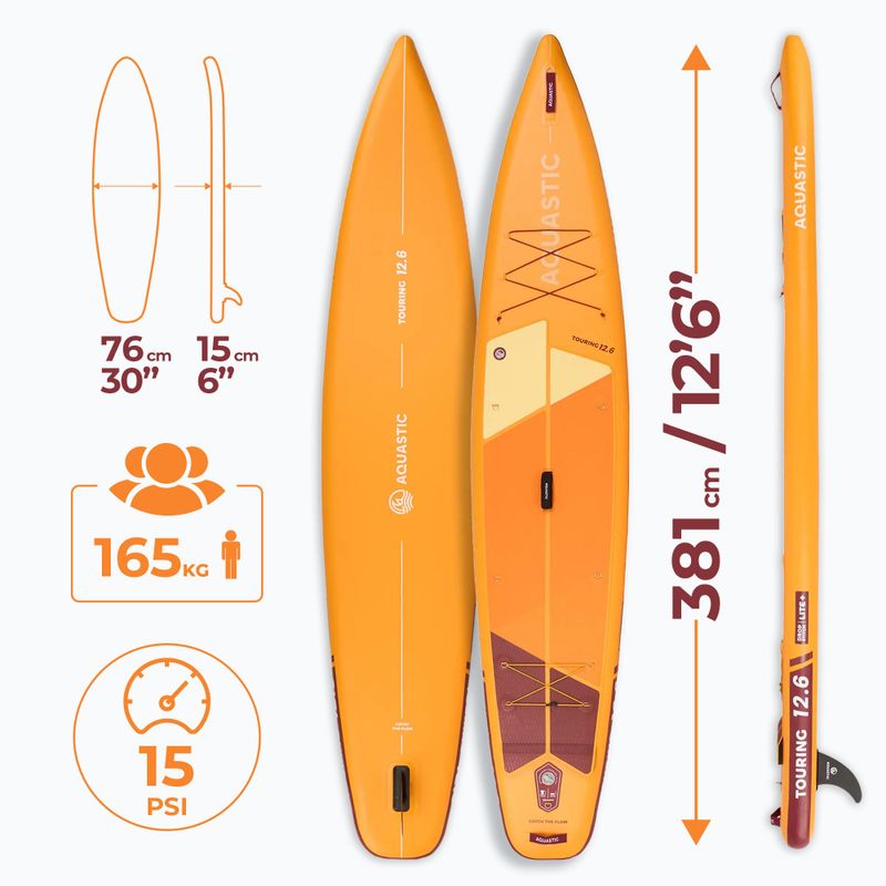 SUP AQUASTIC Touring 12'6" Brett orange 20
