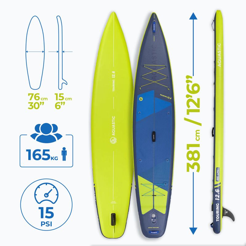 SUP AQUASTIC Touring Brett 12'6" dunkelblau 20