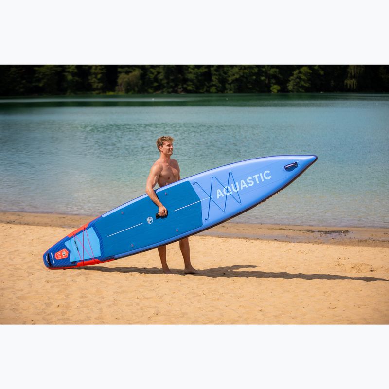 Set Paddleboard SUP aufblasbar AQUASTIC Touring Pro 14'0" dark blue 19