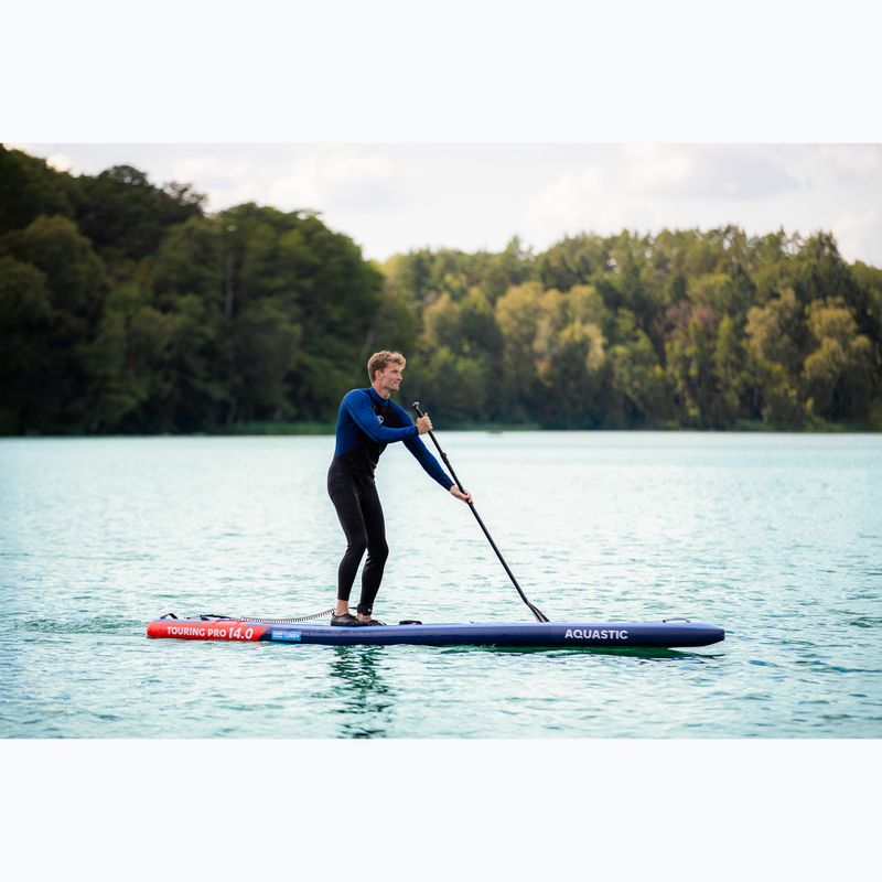 Set Paddleboard SUP aufblasbar AQUASTIC Touring Pro 14'0" dark blue 20