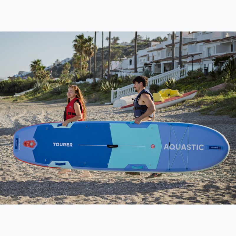Set Paddleboard SUP aufblasbar AQUASTIC Tourer 12'0" 2-os blue 21