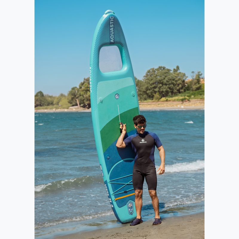 Set Paddleboard SUP aufblasbar AQUASTIC Vista 11'2" green 22