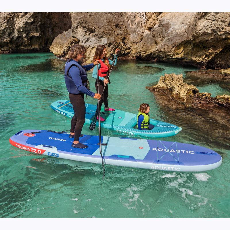 Set Paddleboard SUP aufblasbar AQUASTIC Vista 11'2" green 26