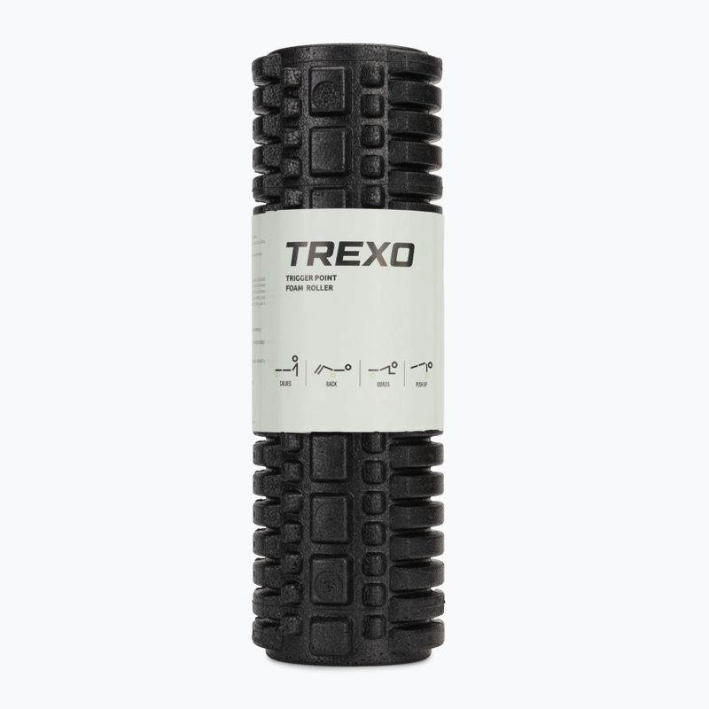 XTREXO Professional Trigger Points Massageroller 45 cm schwarz 7