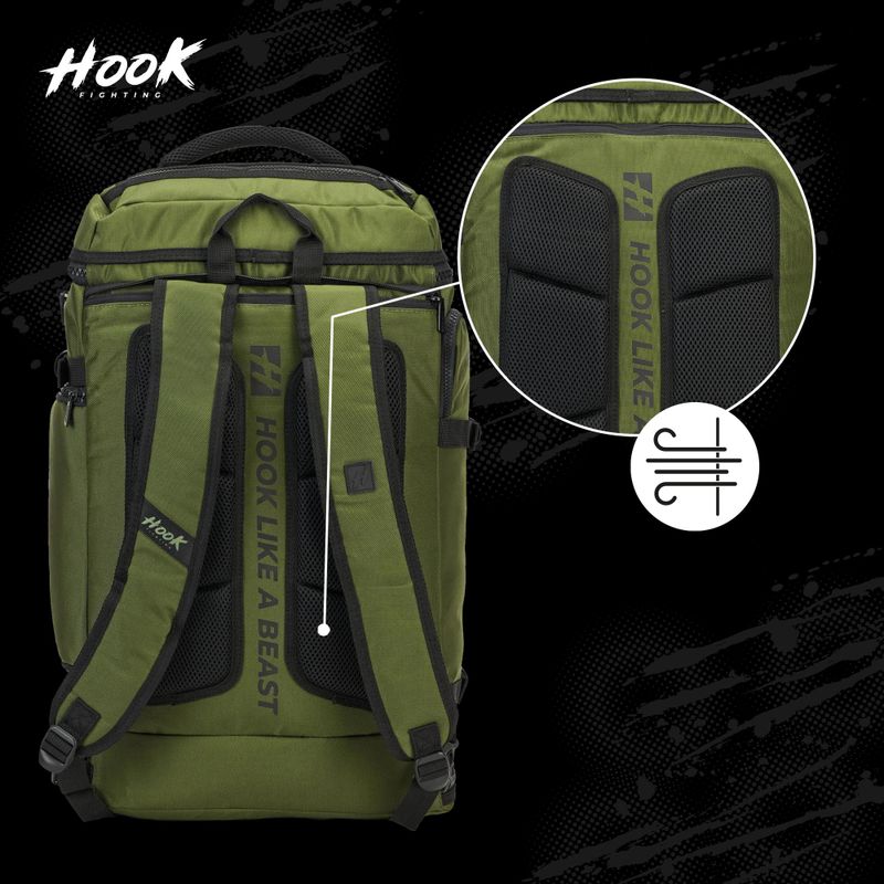 Rucksack HOOK FIGHTING Training 2w1 Duffel Bag 30 l Grün 18