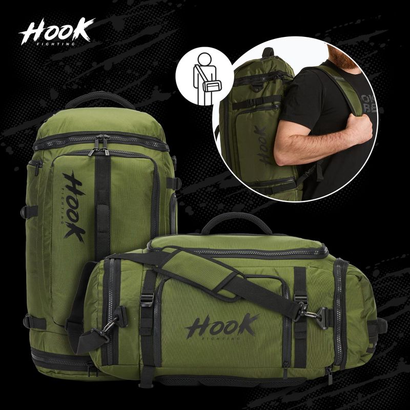 Rucksack HOOK FIGHTING Camp 2w1 Duffel Bag 41 l Grün 17