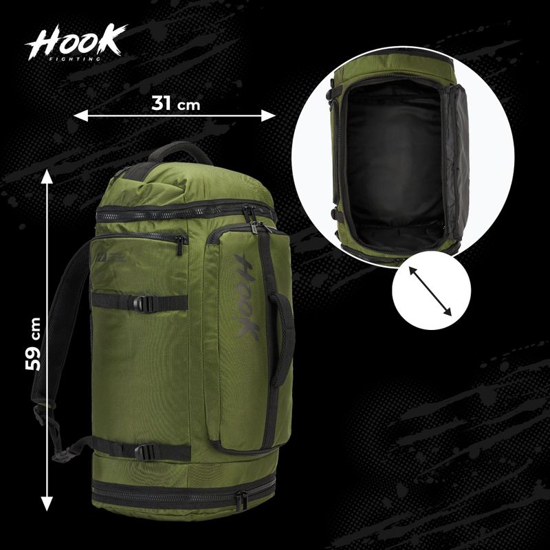 Rucksack HOOK FIGHTING Camp 2w1 Duffel Bag 41 l Grün 18