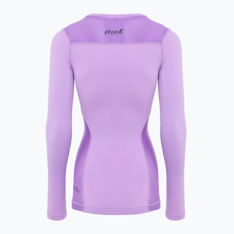 Damen-Langarm Rashguard HOOK FIGHTING Base lila 2