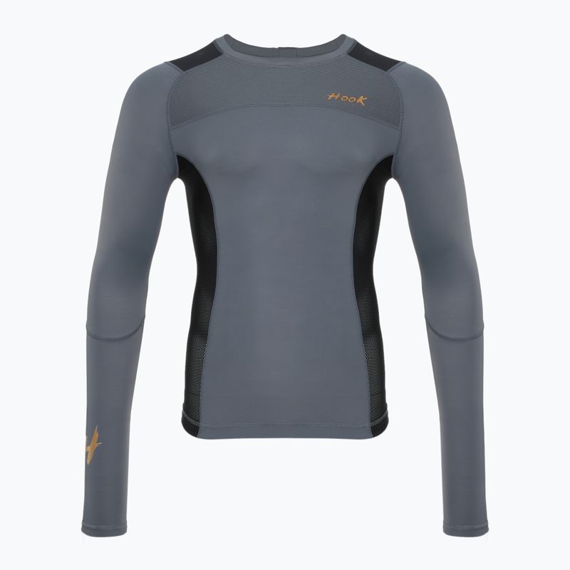 Herren Longsleeve Rashguard HOOK FIGHTING Base schwarz 8