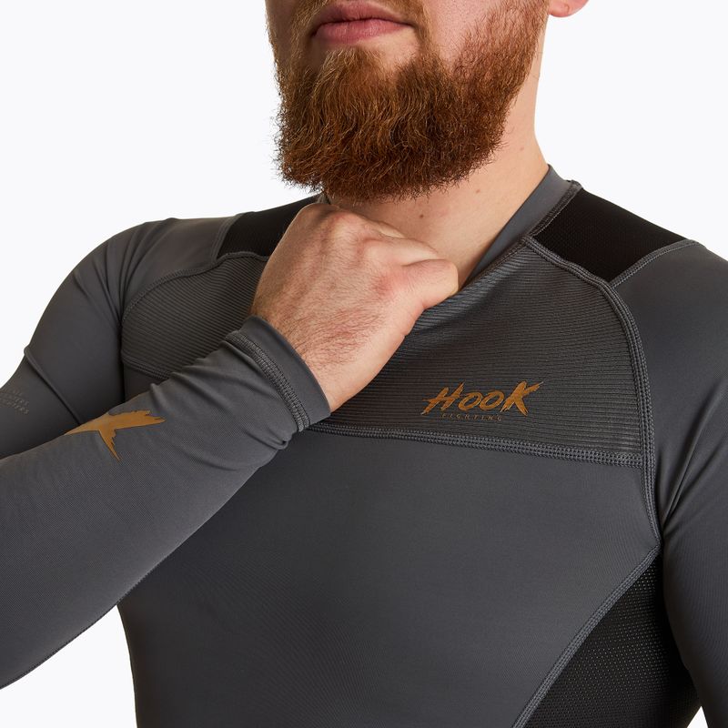 Herren Longsleeve Rashguard HOOK FIGHTING Base schwarz 3