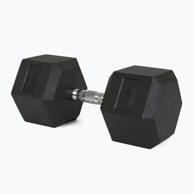 TREXO Hex 37,5 kg gummierte Kurzhanteln