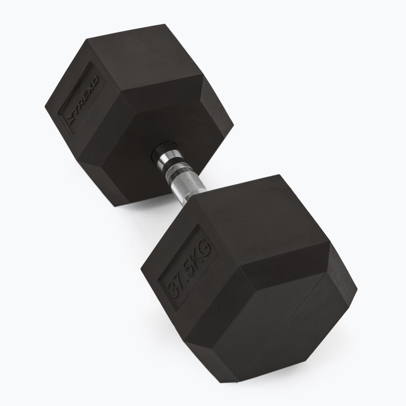 TREXO Hex 37,5 kg gummierte Kurzhanteln 2