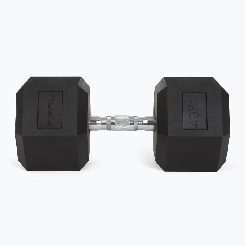 TREXO Hex 40 kg gummierte Kurzhanteln 4