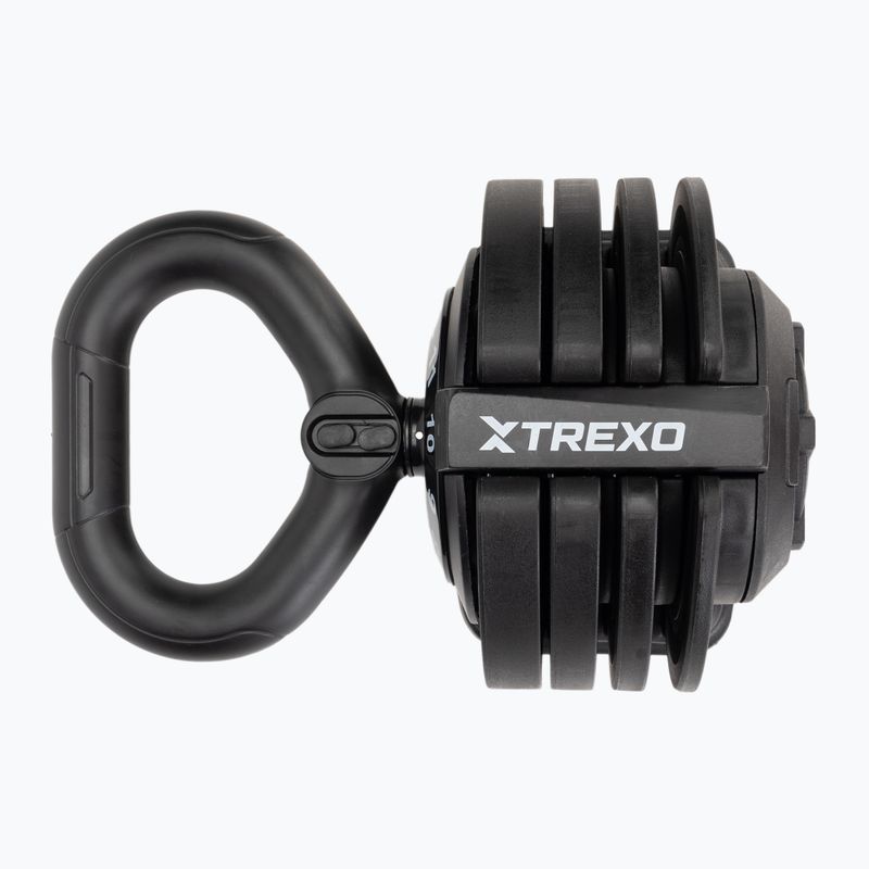 TREXO TXO-B4W004 12kg verstellbare Kettlebell schwarz 10