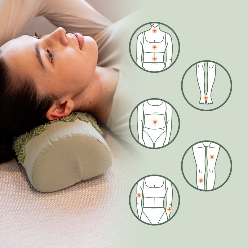 Akupressurmatte XTREXO mit Kopfkissen TXO-B4Z004-GN Grün 10