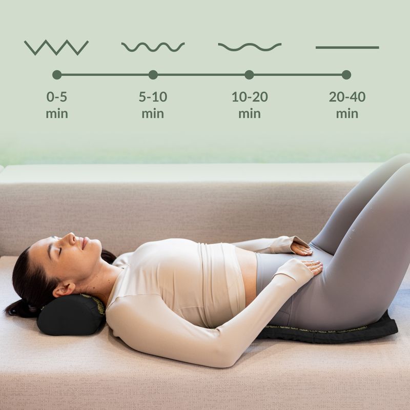 Akupressurmatte XTREXO mit Kopfkissen TXO-B4Z004-BK Schwarz 12