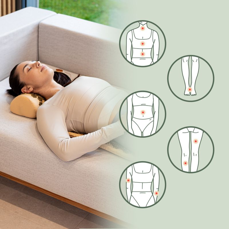 Akupressurmatte XTREXO mit Kopfkissen TXO-B4Z004-BZ Braun 10