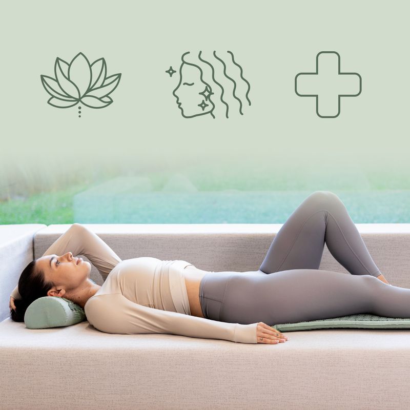 Akupressurmatte XTREXO mit großem Kopfkissen TXO-B4Z005-GN Grün 8