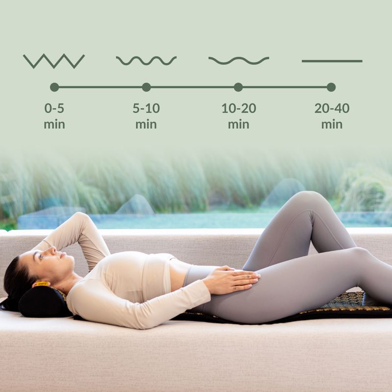 Akupressurmatte XTREXO mit großem Kopfkissen TXO-B4Z005-BK Schwarz 11