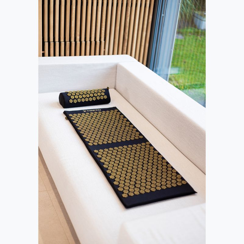 Akupressurmatte XTREXO mit großem Kopfkissen TXO-B4Z005-BK Schwarz 14