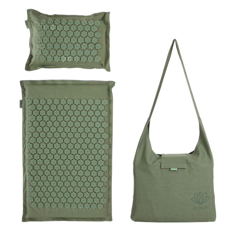 Akupressurmatte XTREXO ECO mit Kopfkissen TXO-B4Z006-GN Grün 15