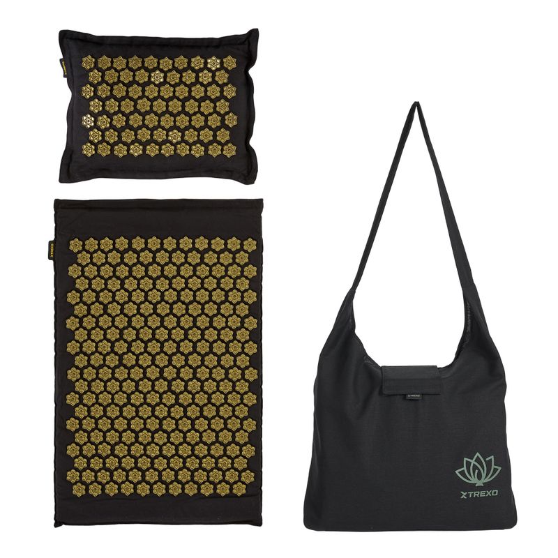Akupressurmatte XTREXO ECO mit Kopfkissen TXO-B4Z006-BK Schwarz 15