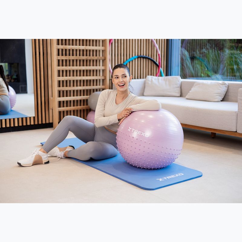 Massage-Gymnastikball XTREXO TXO-B4Z020-VT 55 cm Lila 7