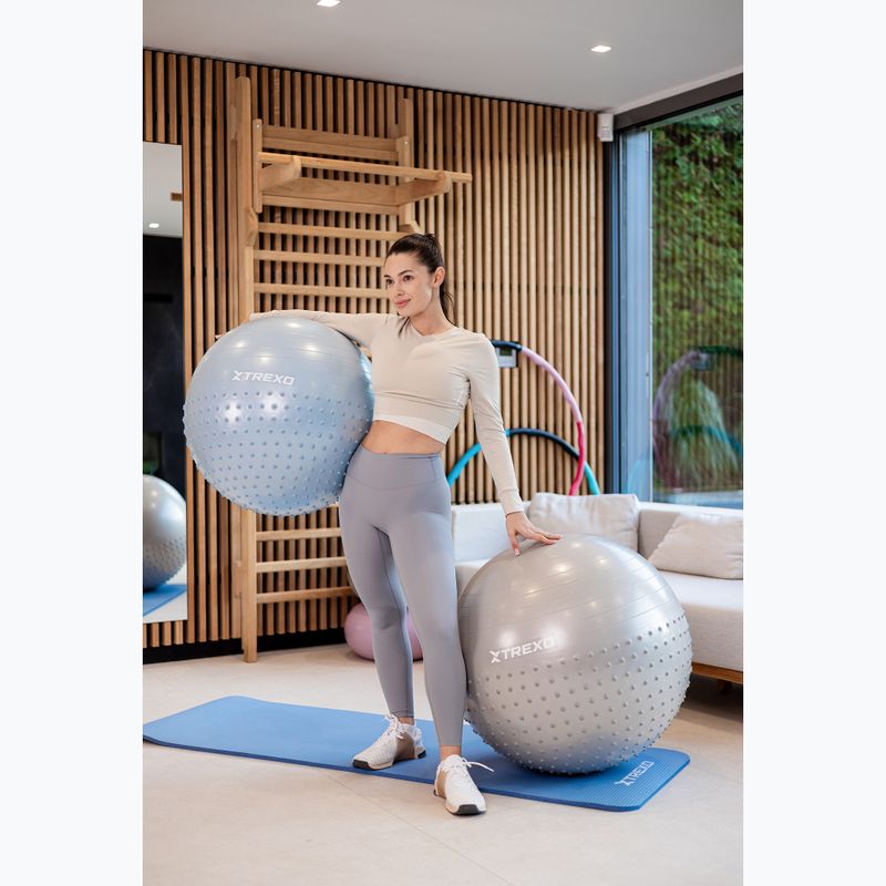 Massage-Gymnastikball XTREXO TXO-B4Z022-GY 75 cm Grau 3