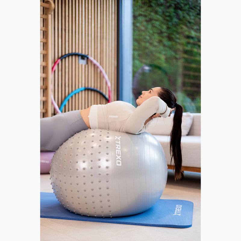 Massage-Gymnastikball XTREXO TXO-B4Z022-GY 75 cm Grau 4