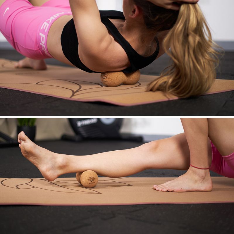 Doppel-Massageball XTREXO aus Kork TXO-B4Z082-NC natürlich 3