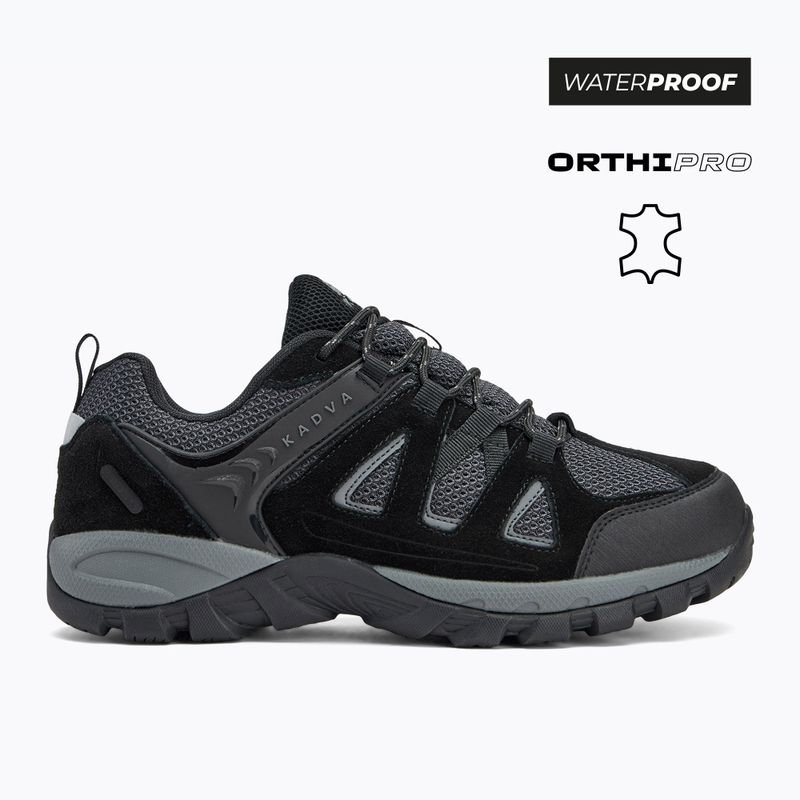 Herren-Trekking-Schuhe KADVA Traver Low WaterProof schwarz 4
