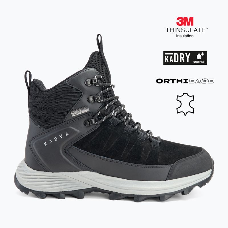 Herren-Trekkingstiefel KADVA Ascent Mid WaterProof schwarz 2