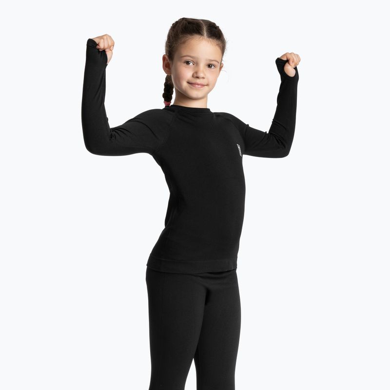 OneTeam Achill Jr Thermowäsche-Set für Kinder schwarz 16