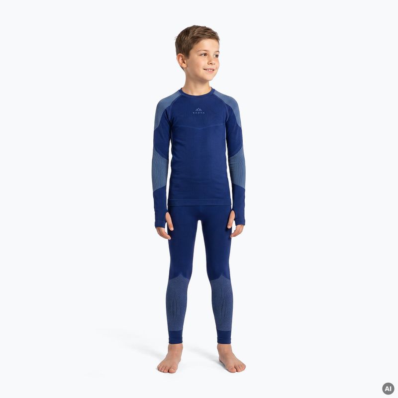 Kinder-Thermounterwäsche-Set KADVA Frosty Jrb Set nahtlos in Marineblau