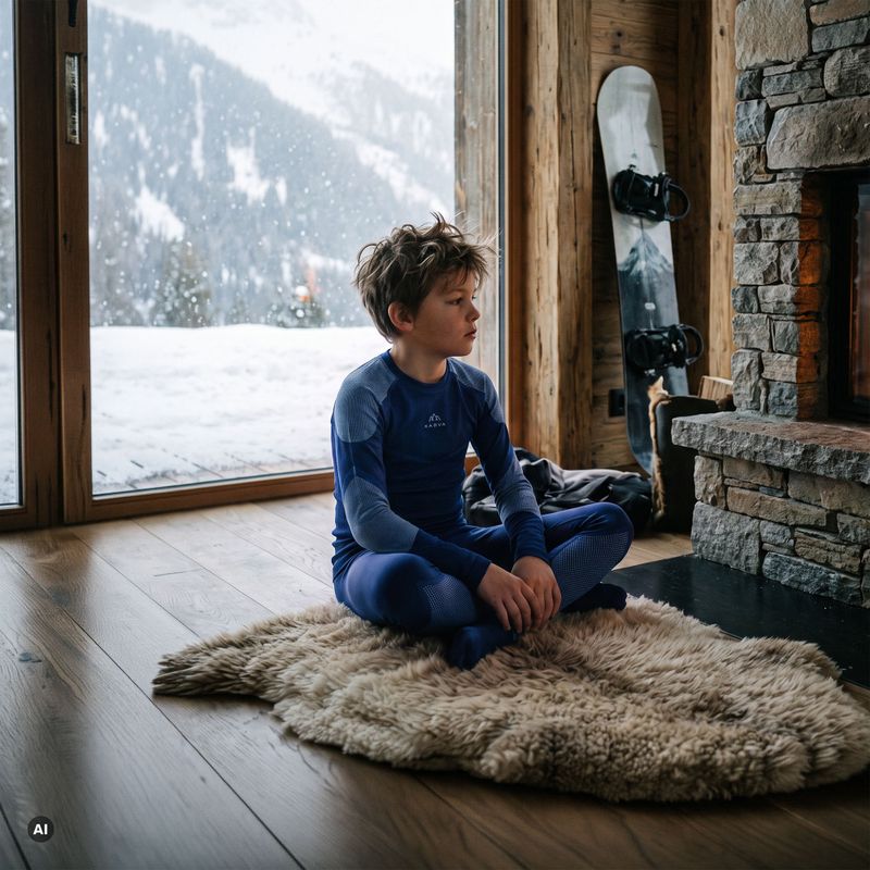Kinder-Thermounterwäsche-Set KADVA Frosty Jrb Set nahtlos in Marineblau 6