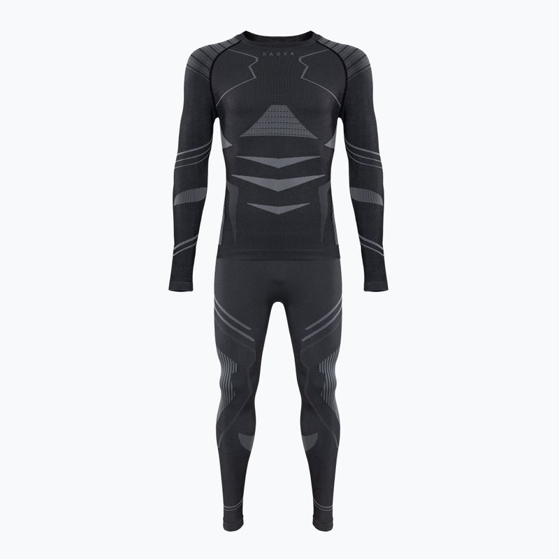 Herren Thermounterwäsche-Set KADVA Streif Set nahtlos schwarz 15