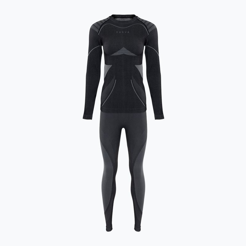 Damen Thermounterwäsche-Set KADVA Streif W Set nahtlos schwarz 14