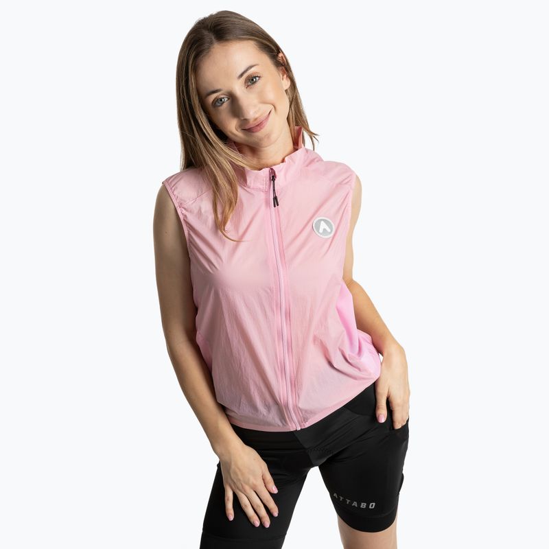 Damen Fahrradweste ATTABO Cahayo Vest Windproof rosa 7