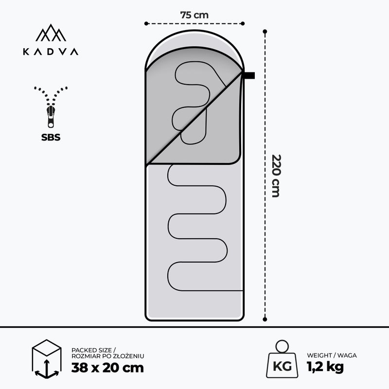 Schlafsack KADVA Dorma R rechts blau 2
