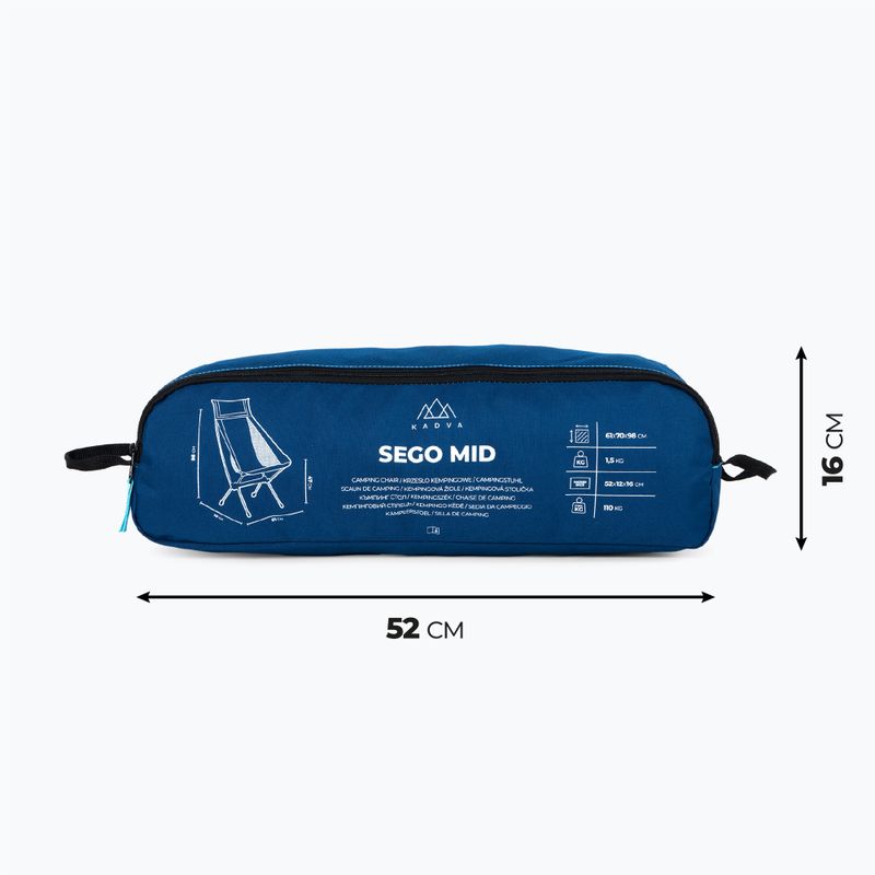 Faltbarer Campingstuhl KADVA Sego Mid ultraleicht blau 11