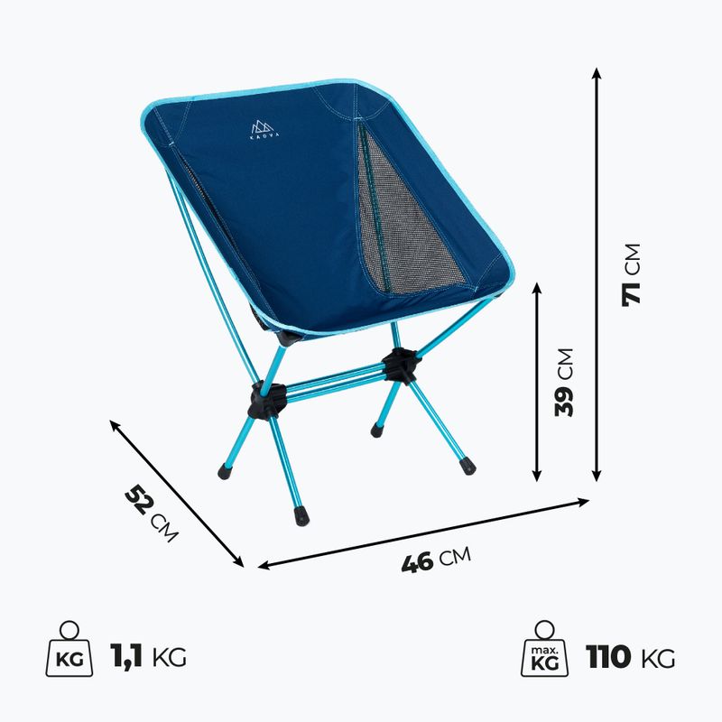 Faltbarer Campingstuhl KADVA Sego Low ultraleicht blau 2