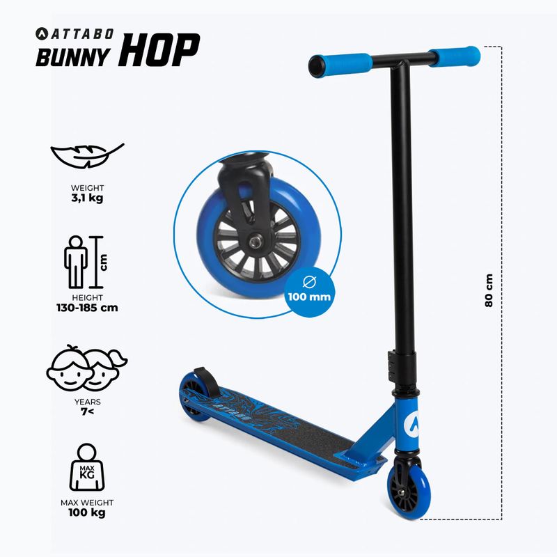 Kinder-Freestyle-Roller ATTABO Bunny Hop blau 2