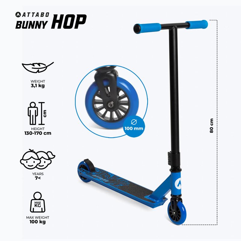 Kinder-Freestyle-Roller ATTABO Bunny Hop blau 18
