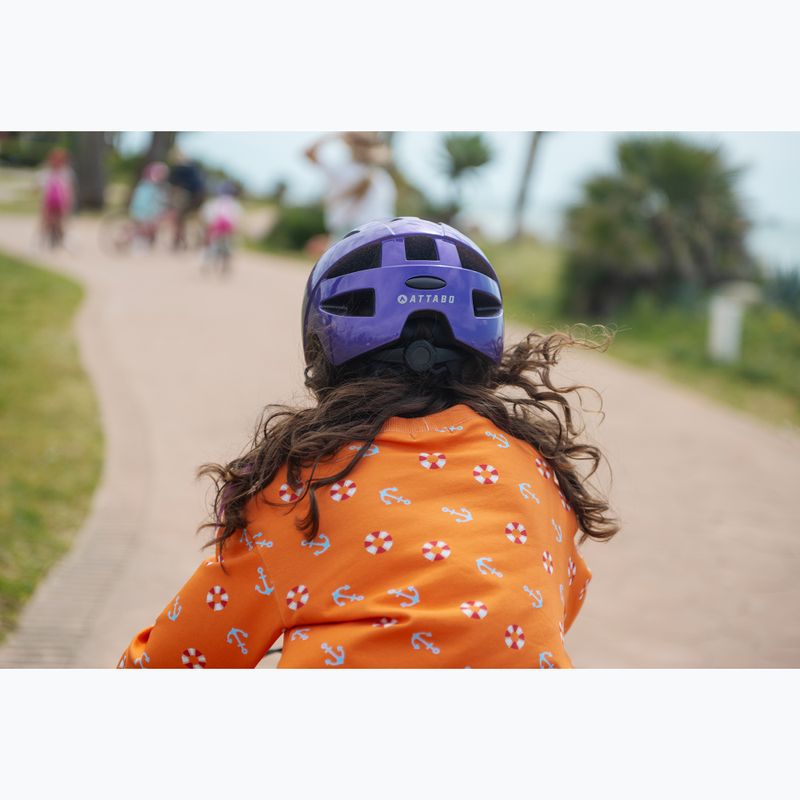 Kinderfahrradhelm ATTABO K200 lila 7